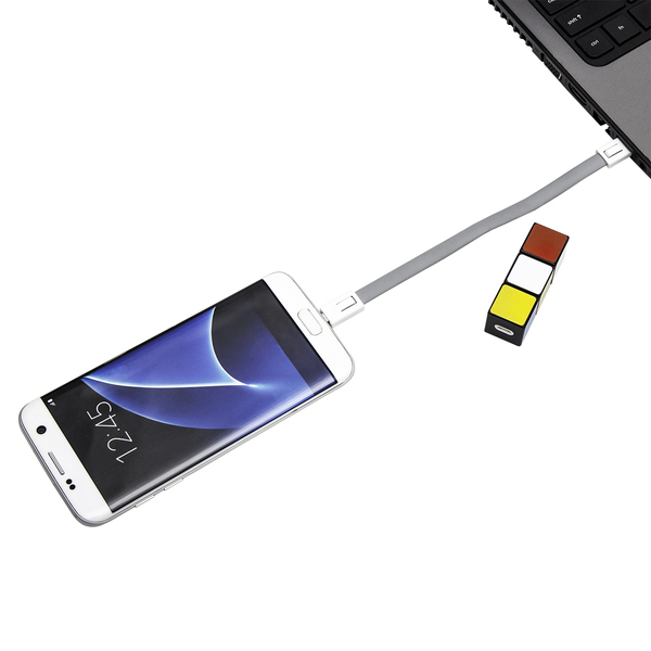 Kabel USB Color click&go, mix z nadrukiem logo f
