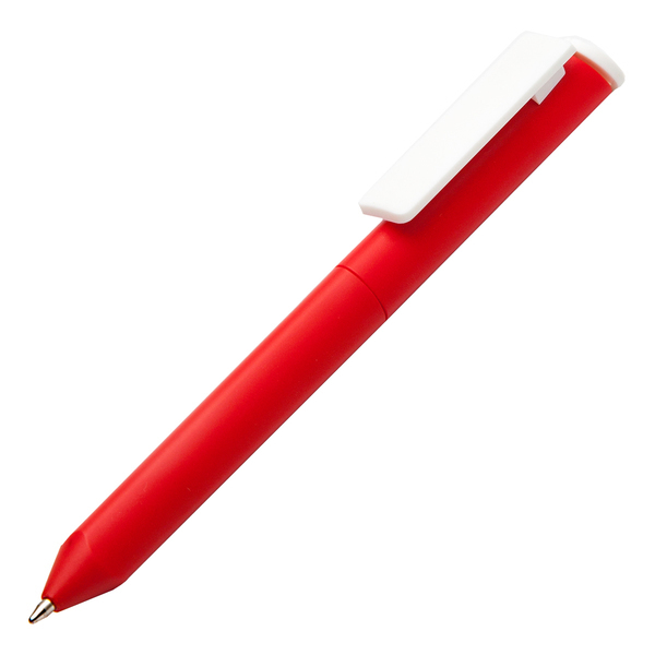 Długopis CellReady, czerwony z nadrukiem logo a