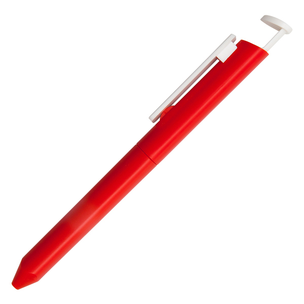 Długopis CellReady, czerwony z nadrukiem logo b