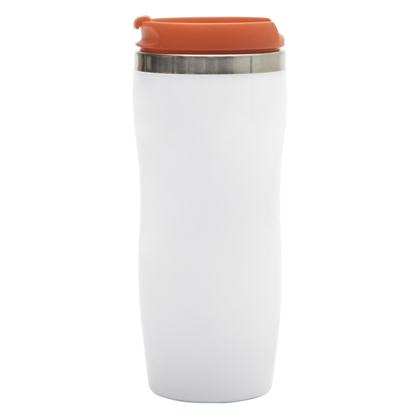 Kubek termiczny Askim 350 ml, czerwony z nadrukiem logo c
