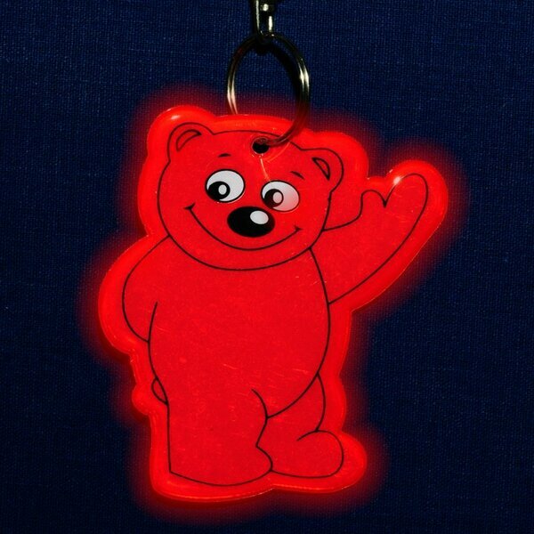 Brelok Beary, czerwony z nadrukiem logo d
