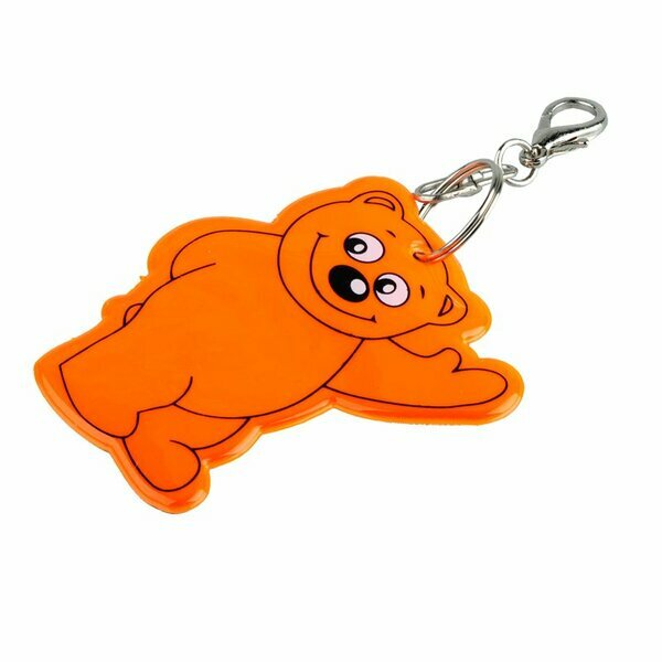 Brelok Beary, pomarańczowy z nadrukiem logo a