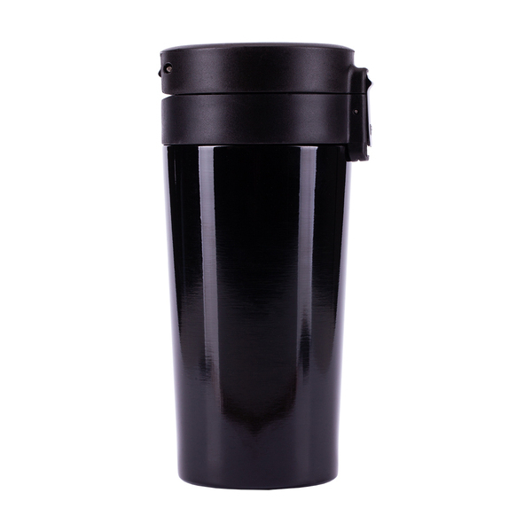 Kubek termiczny Casper 350 ml, czarny z nadrukiem logo d