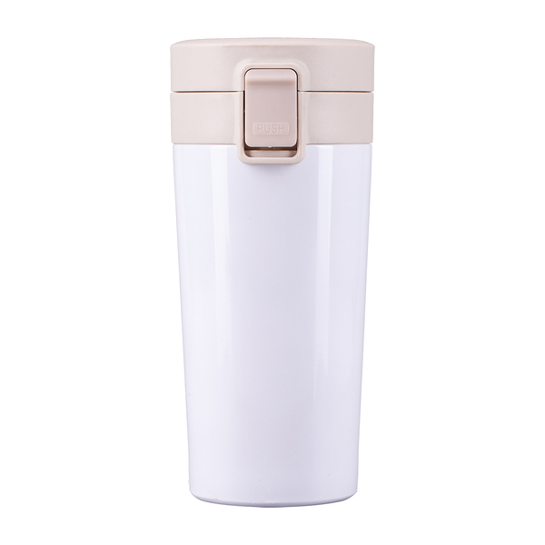 Kubek termiczny Casper 350 ml, biały z nadrukiem logo e