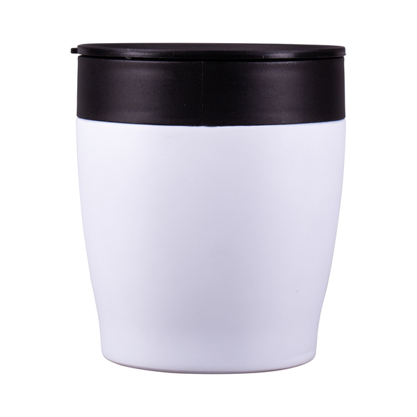 Kubek z uchem Chillout 350 ml, biały z nadrukiem logo e