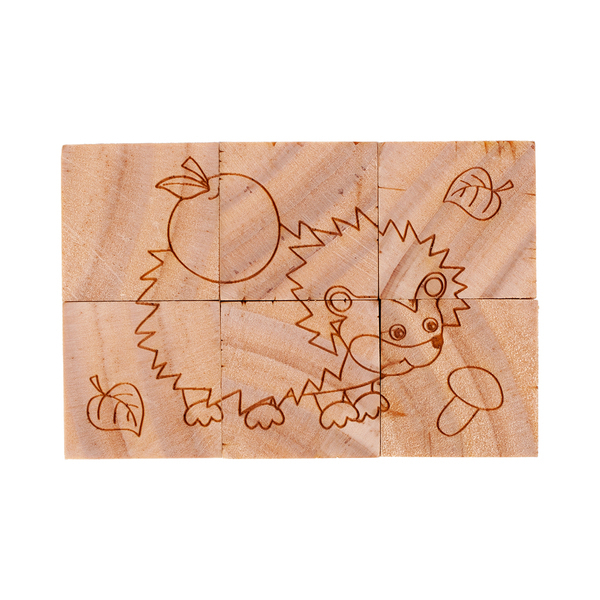 Drewniane klocki Animal World, beżowy z nadrukiem logo f