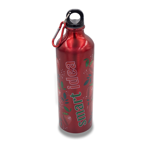 Bidon aluminiowy Easy Tripper 800 ml, czerwony z nadrukiem logo c