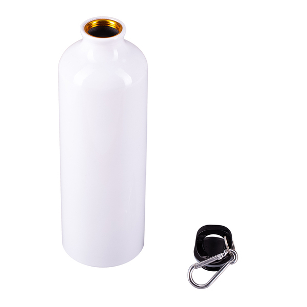 Bidon aluminiowy Easy Tripper 800 ml, biały z nadrukiem logo a