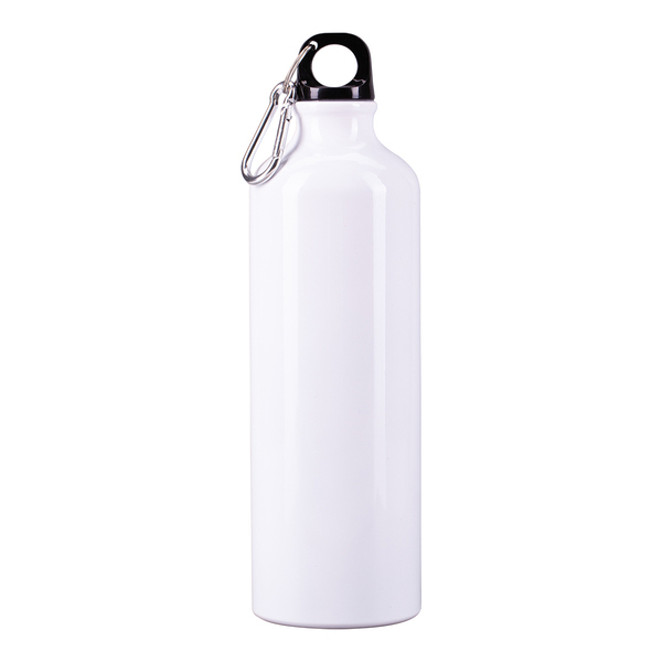 Bidon aluminiowy Easy Tripper 800 ml, biały z nadrukiem logo b