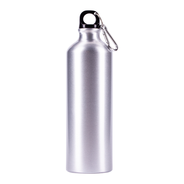 Bidon aluminiowy Easy Tripper 800 ml, srebrny z nadrukiem logo b