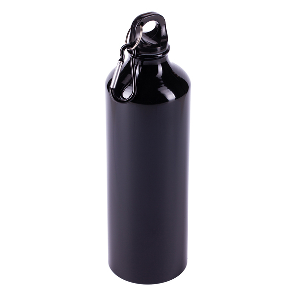 Bidon aluminiowy Easy Tripper 800 ml, czarny z nadrukiem logo - zdjęcie produktu