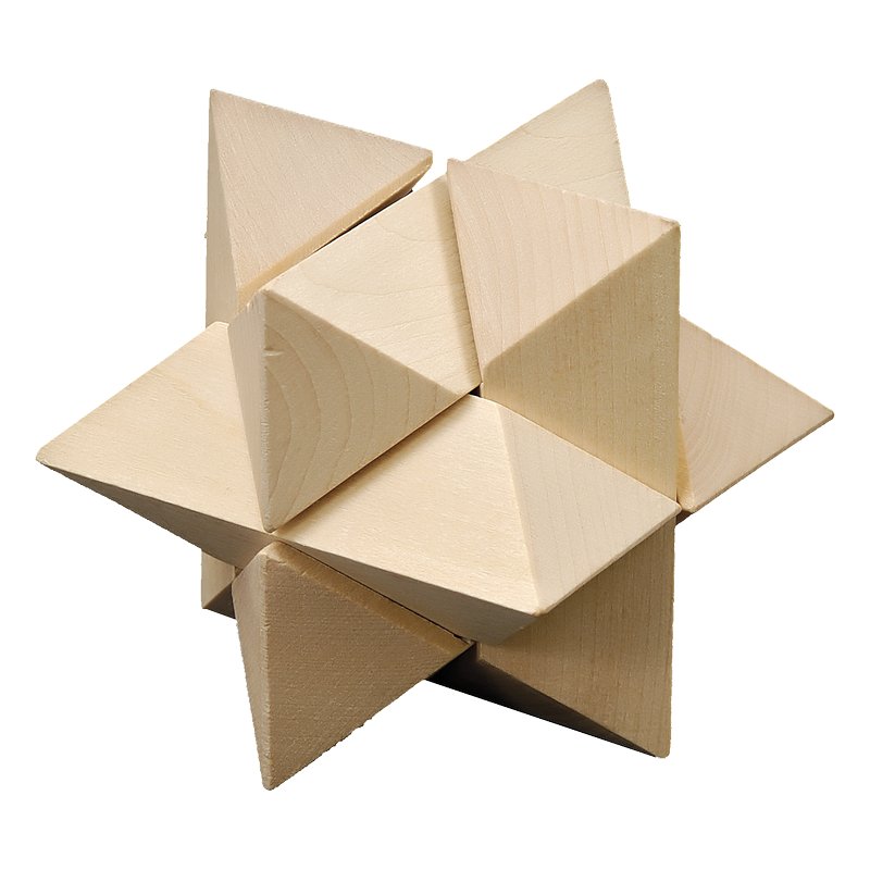 Układanka logiczna Star, ecru z nadrukiem logo - zdjęcie produktu