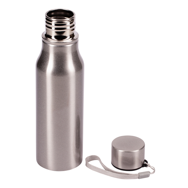 Bidon stalowy Fun Tripping 700 ml, srebrny z nadrukiem logo a