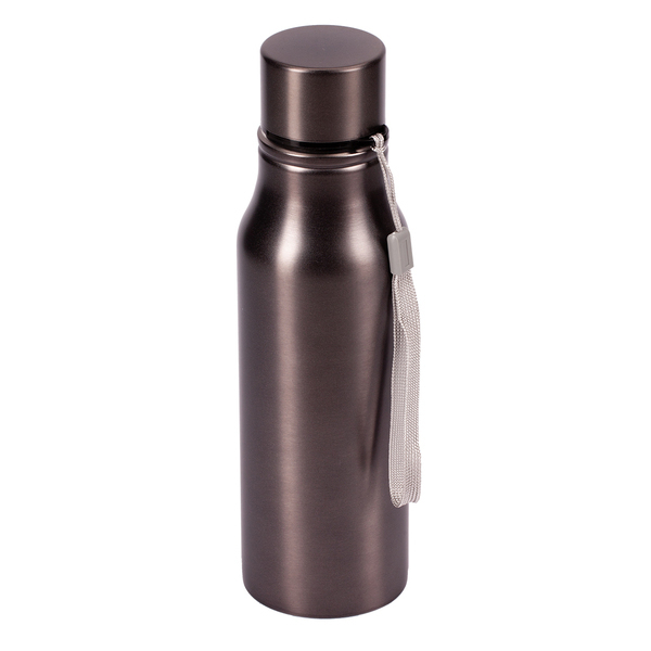 Bidon stalowy Fun Tripping 700 ml, grafitowy z nadrukiem logo - zdjęcie produktu