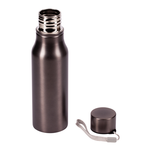Bidon stalowy Fun Tripping 700 ml, grafitowy z nadrukiem logo a