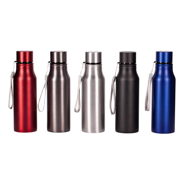 Bidon stalowy Fun Tripping 700 ml, grafitowy z nadrukiem logo e