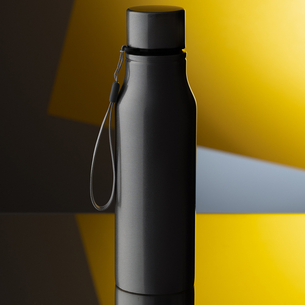 Bidon stalowy Fun Tripping 700 ml, grafitowy z nadrukiem logo f
