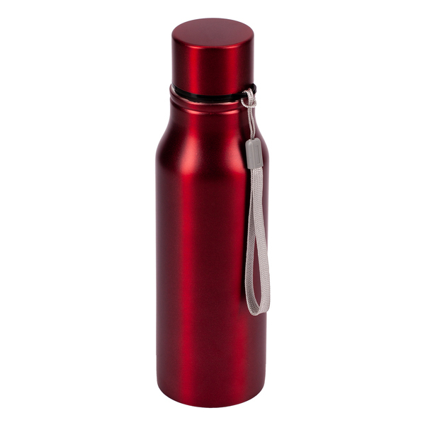Bidon stalowy Fun Tripping 700 ml, czerwony z nadrukiem logo - zdjęcie produktu