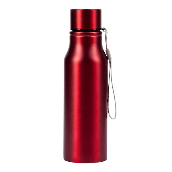 Bidon stalowy Fun Tripping 700 ml, czerwony z nadrukiem logo c