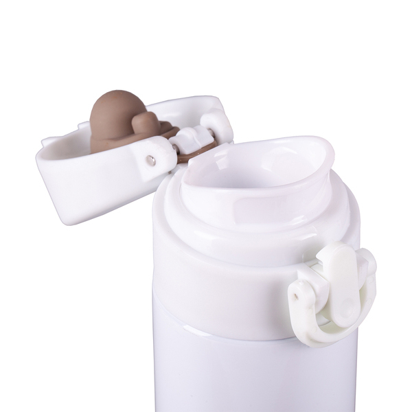 Kubek termiczny Moline 350 ml, biały z nadrukiem logo b