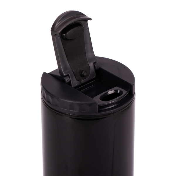 Kubek termiczny Toronto 450 ml, czarny z nadrukiem logo b
