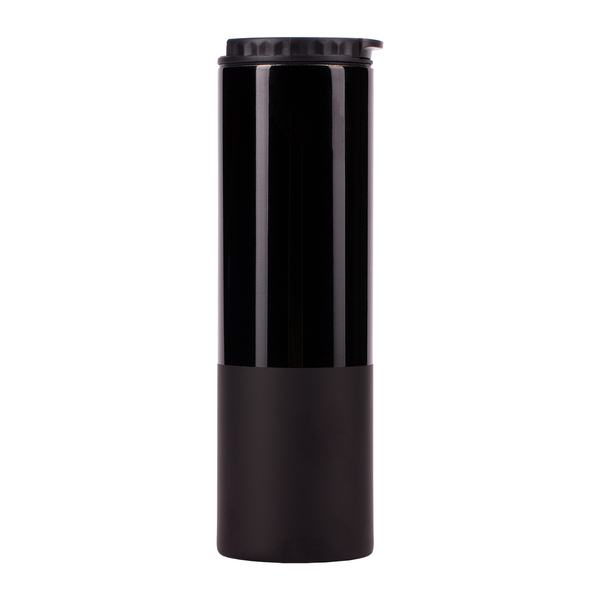 Kubek termiczny Toronto 450 ml, czarny z nadrukiem logo d