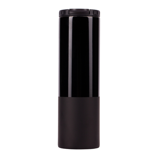 Kubek termiczny Toronto 450 ml, czarny z nadrukiem logo