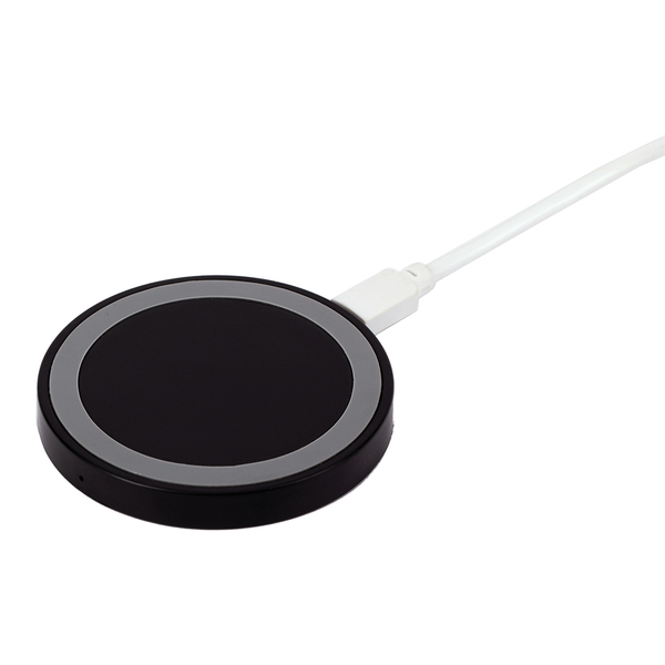 Ładowarka indukcyjna No Cord, czarny z nadrukiem logo