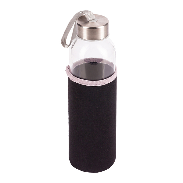 Szklana butelka Vim 500 ml, czarny z nadrukiem logo a