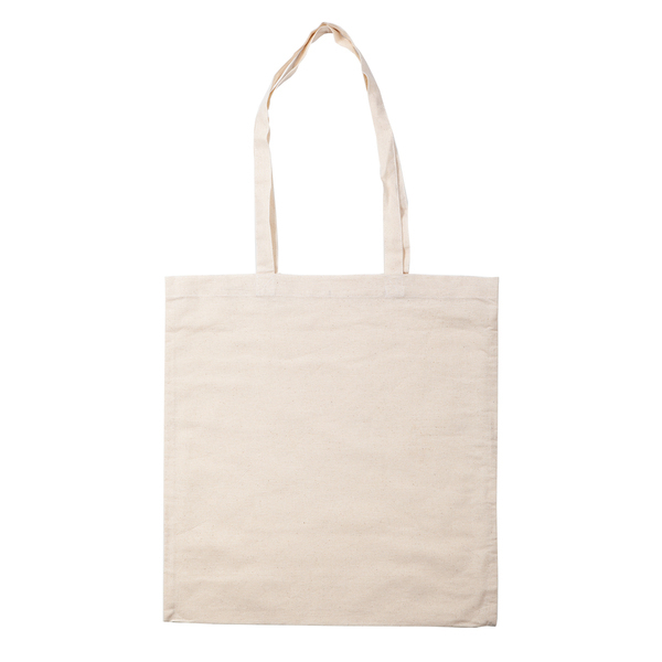 Torba bawełniana 140 g/m2 - długie uszy, beżowy z nadrukiem logo - zdjęcie produktu