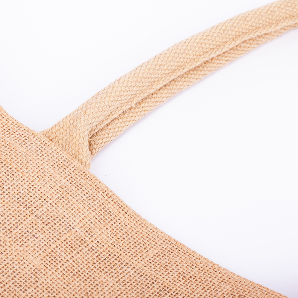 Torba na zakupy z juty Natural Shopper, beżowy z nadrukiem logo b