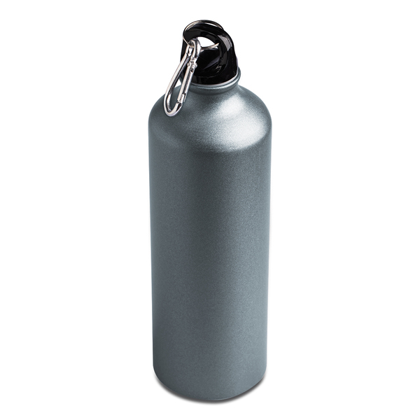 Bidon aluminiowy Tripper 800 ml, grafitowy z nadrukiem logo - zdjęcie produktu