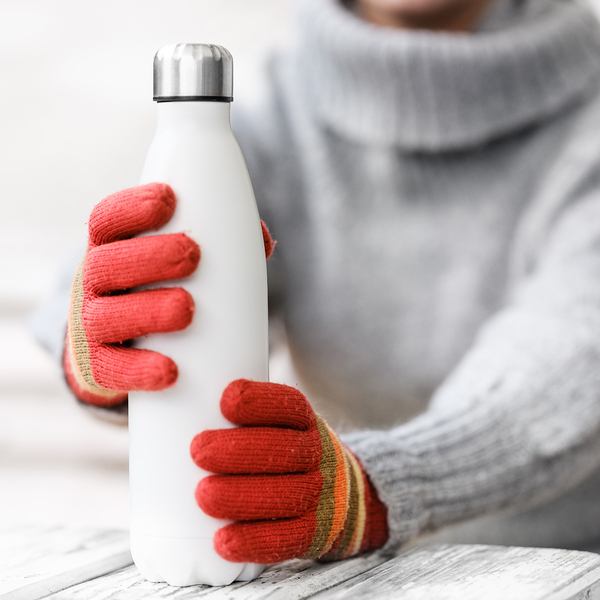 Butelka termiczna Inuvik 700 ml, biały z nadrukiem logo e