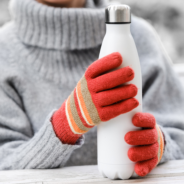 Butelka termiczna Inuvik 700 ml, biały z nadrukiem logo f