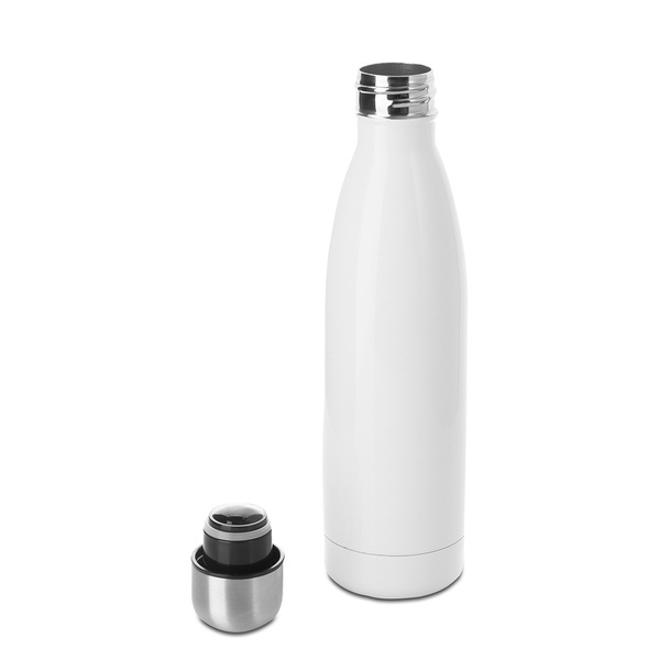 Butelka termiczna Kenora 500 ml, biały z nadrukiem logo a