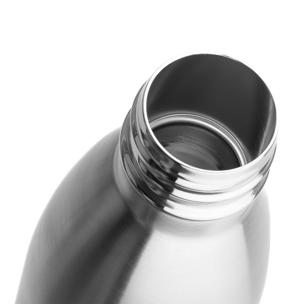 Butelka termiczna Kenora 500 ml, srebrny z nadrukiem logo c