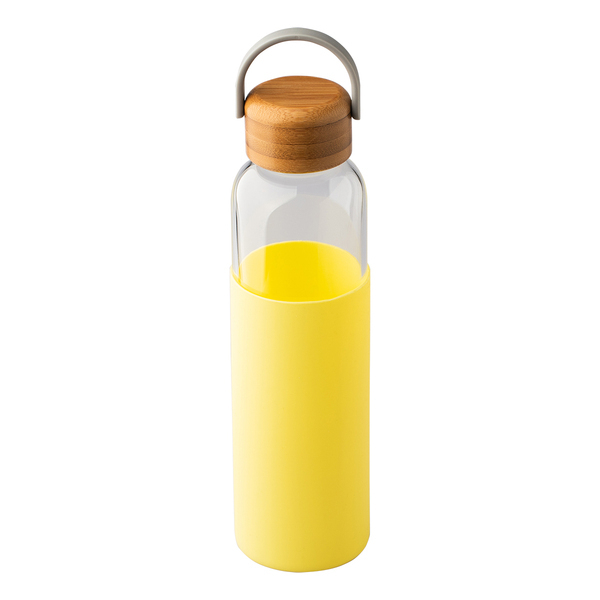 Szklana butelka Refresh 560 ml, żółty z nadrukiem logo a