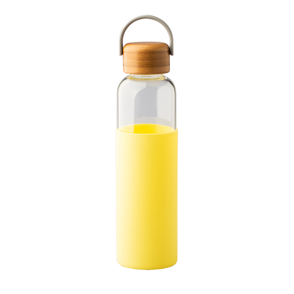Szklana butelka Refresh 560 ml, żółty z nadrukiem logo - zdjęcie produktu