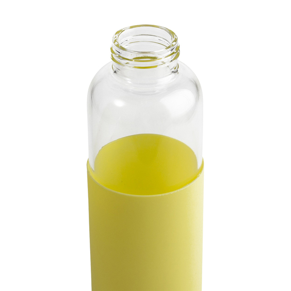 Szklana butelka Refresh 560 ml, żółty z nadrukiem logo c