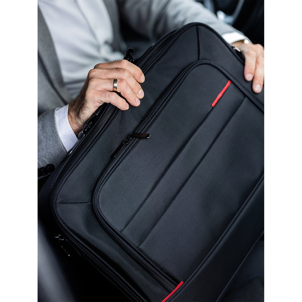Torba na laptopa Aberdeen, czarny z nadrukiem logo d