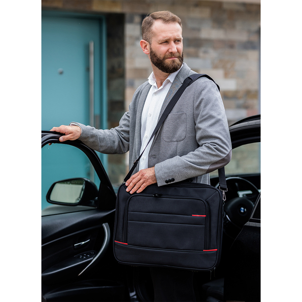 Torba na laptopa Aberdeen, czarny z nadrukiem logo e