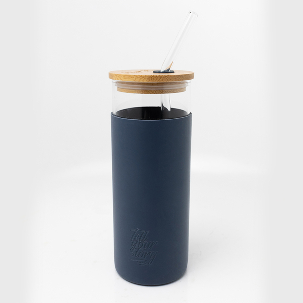 Szklanka/kubek Upscale 450 ml, granatowy z nadrukiem logo g