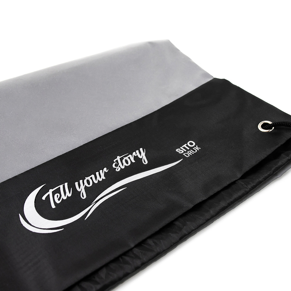 Plecak Flash, srebrny z nadrukiem logo e