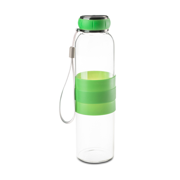 Szklana butelka Marane 550 ml, zielony z nadrukiem logo - zdjęcie produktu