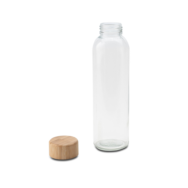 Szklana butelka Aqua Madera 500 ml, brązowy/transparentny z nadrukiem logo a