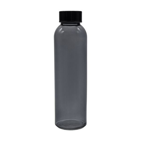 Butelka szklana Onyx 500 ml, czarny z nadrukiem logo - zdjęcie produktu