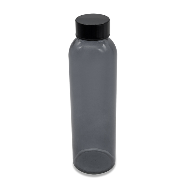 Butelka szklana Onyx 500 ml, czarny z nadrukiem logo a