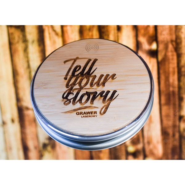 Ładowarka indukcyjna Top Bamboo, brązowy z nadrukiem logo e