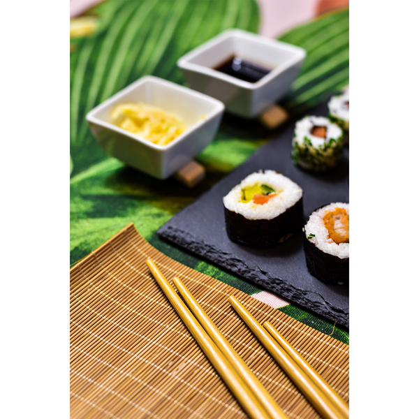 Zestaw do sushi Temaki, czarny z nadrukiem logo e