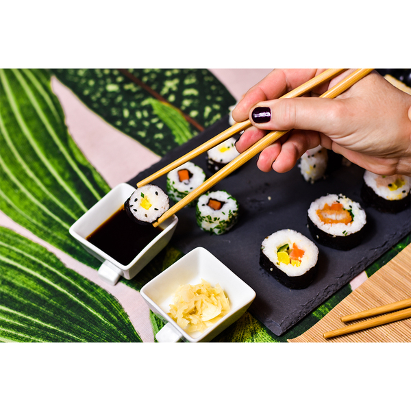 Zestaw do sushi Temaki, czarny z nadrukiem logo g